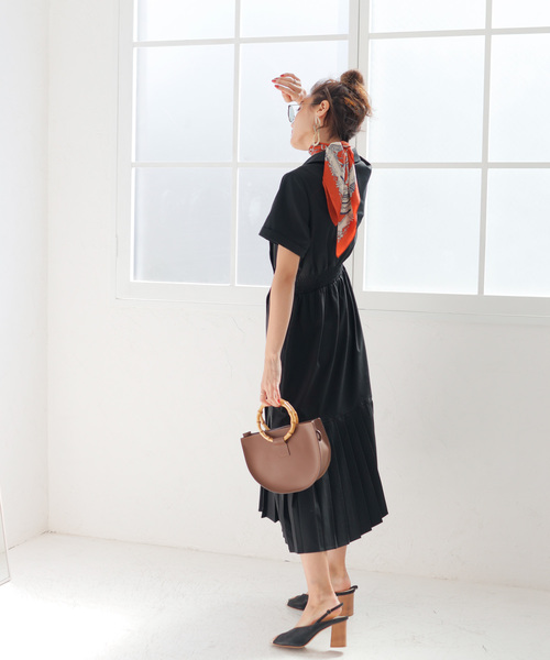 LADYMADE（レディメイド）の「ダブルボタンプリーツワンピース（ワンピース・レディース・ブラック/ブラウン/ライトベージュ・FREE）」の21枚目の写真