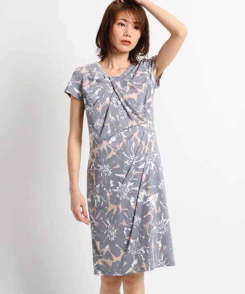 夏セール セール 洗える フラワープリントストレッチ ワンピース Coup De Chance クードシャンス のファッション 超ポイント祭期間限定 Arenatheatre Net