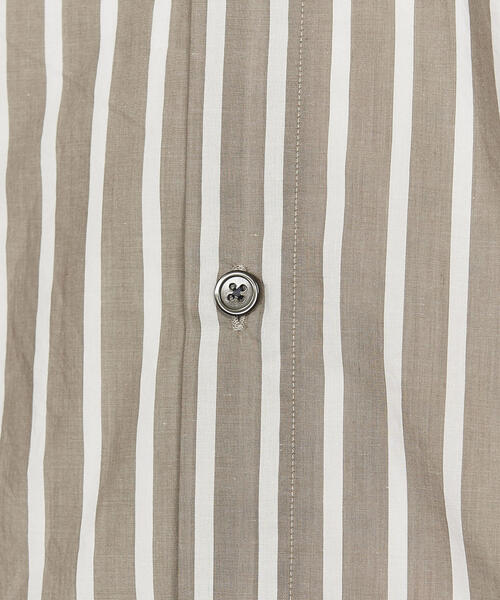 BEAUTY&YOUTH UNITED ARROWS（ビューティーアンドユースユナイテッドアローズ）の「BY ストライプ バンドカラー ワイドフォルム ボックス シャツ -MADE IN JAPAN-（シャツ/ブラウス・メンズ・ライトグレー/グレー・S/M/L/XL）」の9枚目の写真