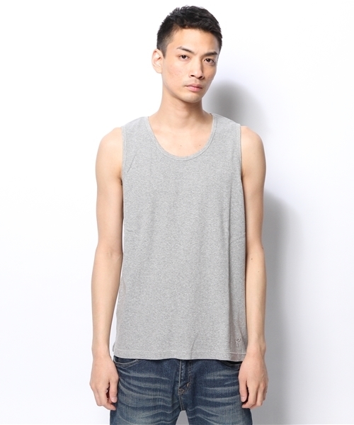 coen（コーエン）の「刺繍テレコタンクトップ（タンクトップ・メンズ・ホワイト/グレー/ネイビー/ダークグリーン/コバルトブルー/ライトグレー/オリーブ・SMALL/MEDIUM/LARGE/X-LARGE）」の11枚目の写真