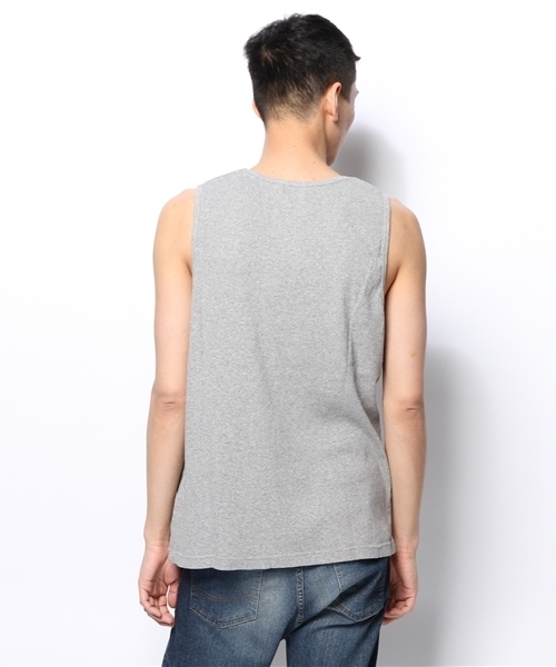 coen（コーエン）の「刺繍テレコタンクトップ（タンクトップ・メンズ・ホワイト/グレー/ネイビー/ダークグリーン/コバルトブルー/ライトグレー/オリーブ・SMALL/MEDIUM/LARGE/X-LARGE）」の13枚目の写真