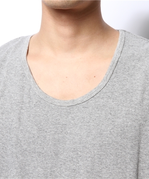 coen（コーエン）の「刺繍テレコタンクトップ（タンクトップ・メンズ・ホワイト/グレー/ネイビー/ダークグリーン/コバルトブルー/ライトグレー/オリーブ・SMALL/MEDIUM/LARGE/X-LARGE）」の8枚目の写真