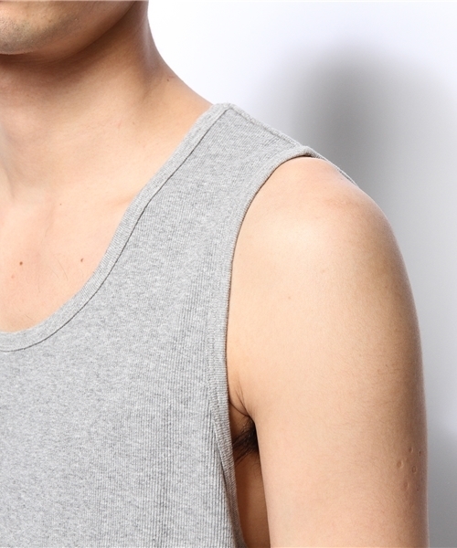 coen（コーエン）の「刺繍テレコタンクトップ（タンクトップ・メンズ・ホワイト/グレー/ネイビー/ダークグリーン/コバルトブルー/ライトグレー/オリーブ・SMALL/MEDIUM/LARGE/X-LARGE）」の14枚目の写真