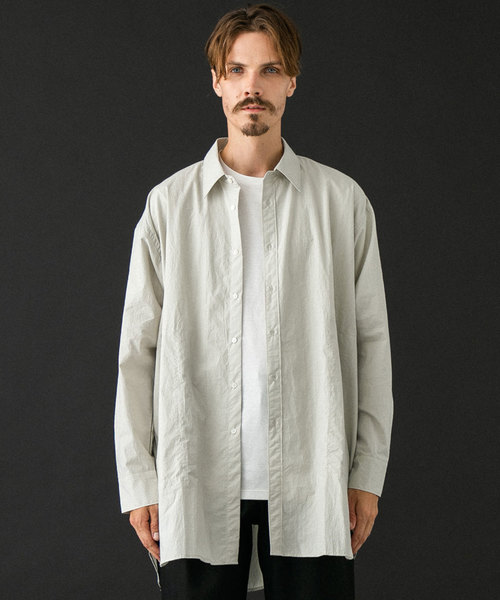 UNITED TOKYO（ユナイテッドトウキョウ）の「ロングシャツコート（シャツ/ブラウス・メンズ・グレー/ブラック・1/2/3）」の7枚目の写真