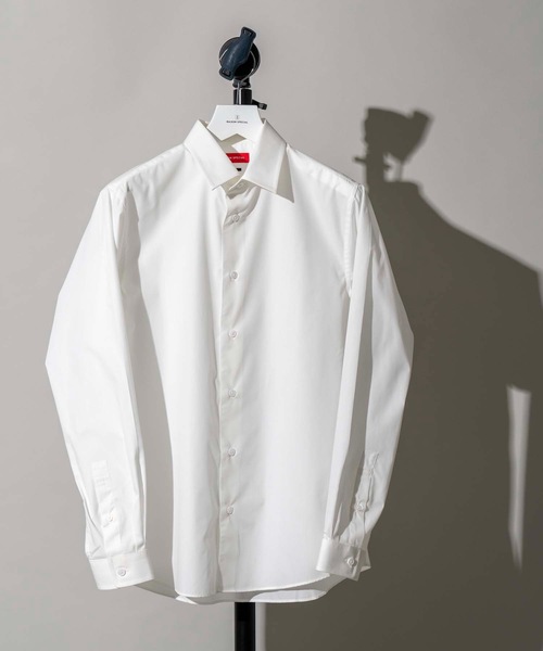 MAISON SPECIAL(メゾンスペシャル)の「【WEB限定】テックブロードレギュラーシャツ 【MAISON SPECIAL/メゾンスペシャル】(シャツ/ブラウス・メンズ・ダークブラウン/ベージュ/オフホワイト/カーキ/パープル/イエロー/バーガンディー/グリーン/ブラック/ネイビー/オリーブ/ブルー・44/46/48)」の2枚目の写真