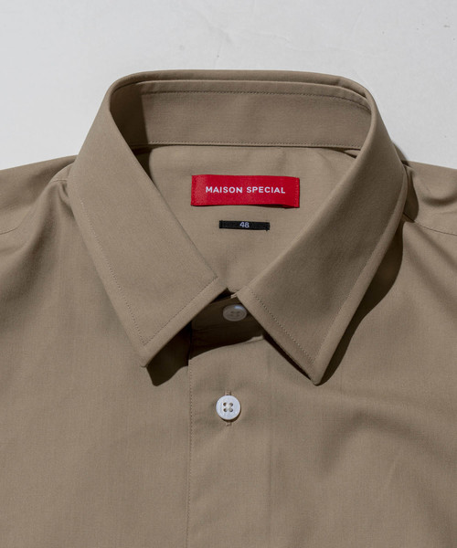 MAISON SPECIAL(メゾンスペシャル)の「【WEB限定】テックブロードレギュラーシャツ 【MAISON SPECIAL/メゾンスペシャル】(シャツ/ブラウス・メンズ・ダークブラウン/ベージュ/オフホワイト/カーキ/パープル/イエロー/バーガンディー/グリーン/ブラック/ネイビー/オリーブ/ブルー・44/46/48)」の13枚目の写真