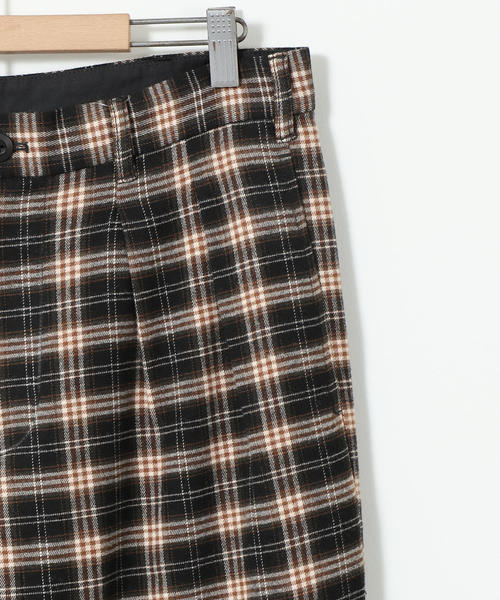 coen（コーエン）の「TRストレッチ起毛ワイドテーパードチェックパンツ（その他パンツ・メンズ・ブラウン/ダークブラウン・MEDIUM/X-LARGE/LARGE/SMALL）」の8枚目の写真