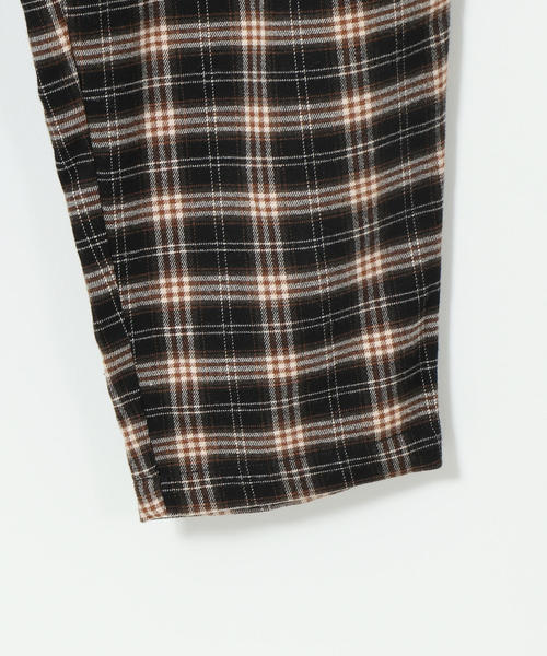 coen（コーエン）の「TRストレッチ起毛ワイドテーパードチェックパンツ（その他パンツ・メンズ・ブラウン/ダークブラウン・MEDIUM/X-LARGE/LARGE/SMALL）」の7枚目の写真