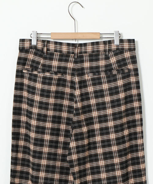 coen（コーエン）の「TRストレッチ起毛ワイドテーパードチェックパンツ（その他パンツ・メンズ・ブラウン/ダークブラウン・MEDIUM/X-LARGE/LARGE/SMALL）」の5枚目の写真