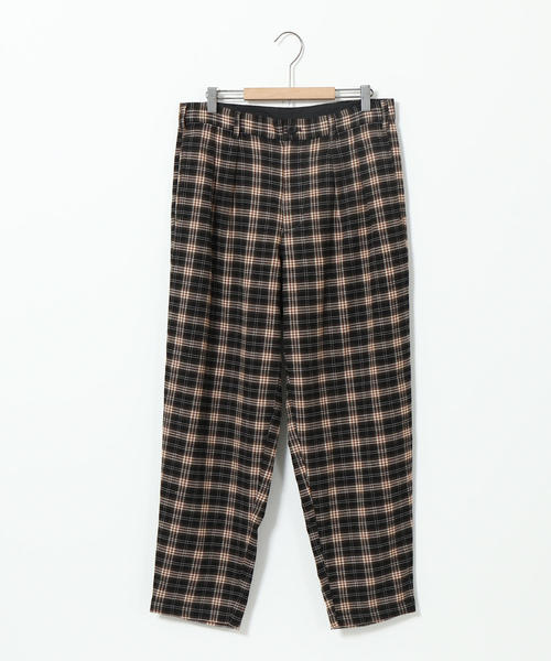 coen（コーエン）の「TRストレッチ起毛ワイドテーパードチェックパンツ（その他パンツ・メンズ・ブラウン/ダークブラウン・MEDIUM/X-LARGE/LARGE/SMALL）」の17枚目の写真