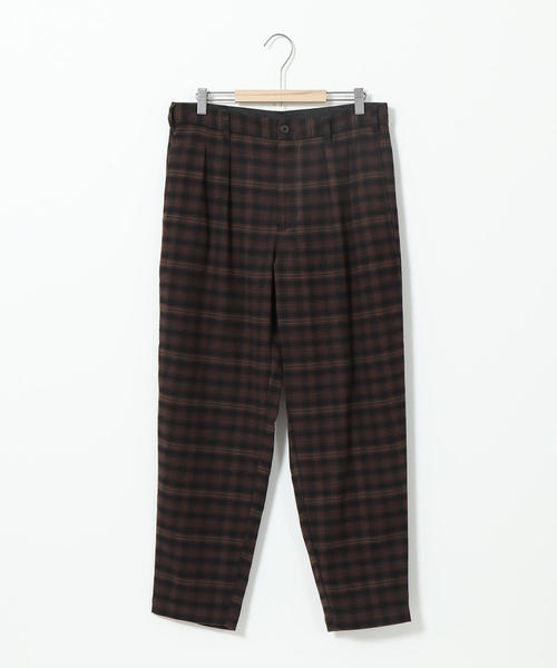 coen（コーエン）の「TRストレッチ起毛ワイドテーパードチェックパンツ（その他パンツ・メンズ・ブラウン/ダークブラウン・MEDIUM/X-LARGE/LARGE/SMALL）」の16枚目の写真