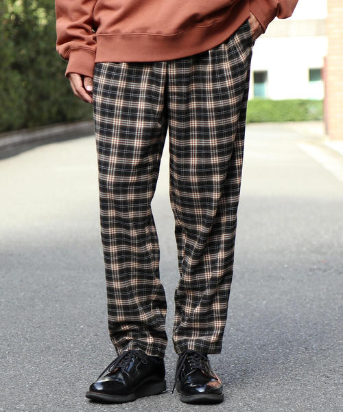 coen（コーエン）の「TRストレッチ起毛ワイドテーパードチェックパンツ（その他パンツ・メンズ・ブラウン/ダークブラウン・MEDIUM/X-LARGE/LARGE/SMALL）」の15枚目の写真