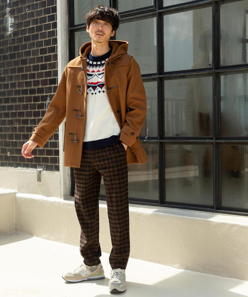 coen（コーエン）の「TRストレッチ起毛ワイドテーパードチェックパンツ（その他パンツ・メンズ・ブラウン/ダークブラウン・MEDIUM/X-LARGE/LARGE/SMALL）」の21枚目の写真