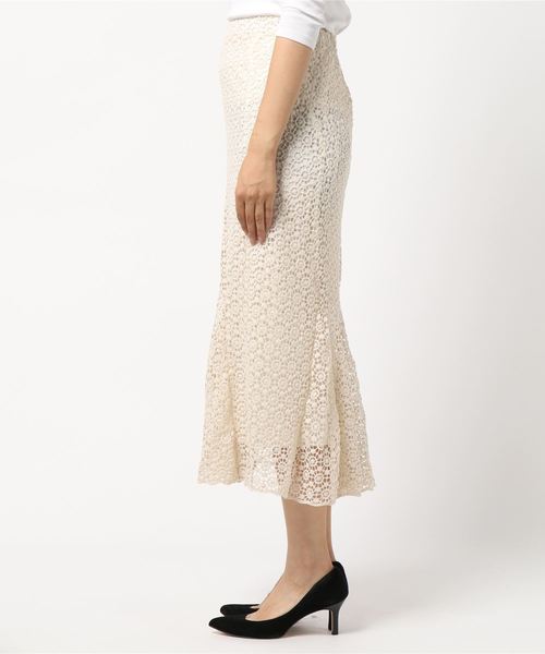 fifth（フィフス）の「ニットレースマーメイドスカート（スカート・レディース・ライトベージュ・MEDIUM）」の3枚目の写真