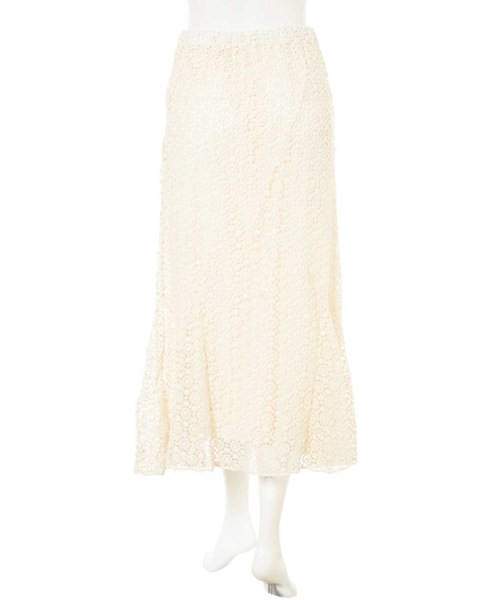 fifth（フィフス）の「ニットレースマーメイドスカート（スカート・レディース・ライトベージュ・MEDIUM）」の6枚目の写真