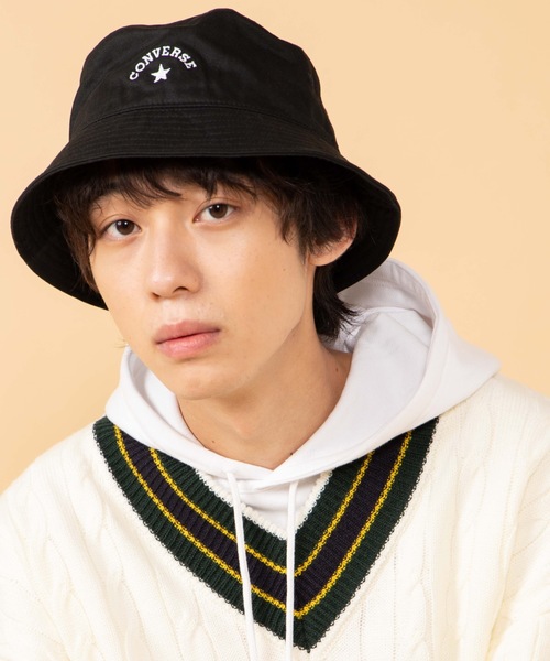CONVERSE(コンバース)の「∴WEGO/CONVERSE別注アーチロゴバケットハット(ハット・メンズ・ブラック/ベージュ/ブラウン・FREE)」の11枚目の写真