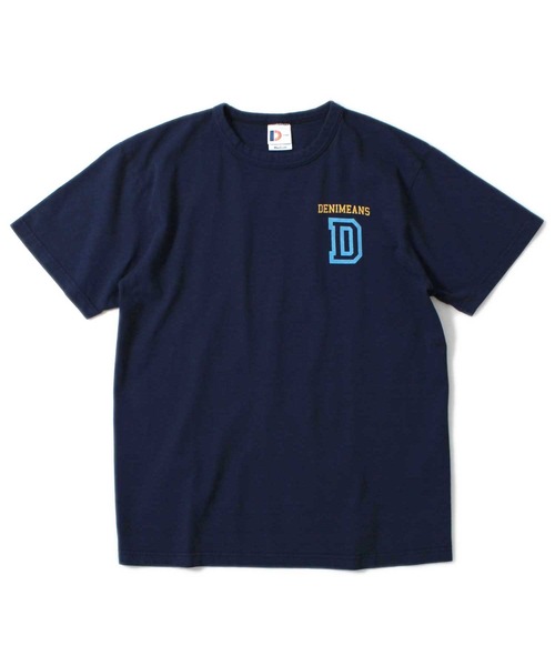 Denime（ドゥニーム）の「DENIME TEE DENIMEANS D プリントT（Tシャツ/カットソー・メンズ・ホワイト/ネイビー/グリーン・MEDIUM/LARGE/SMALL/X-LARGE）」の3枚目の写真