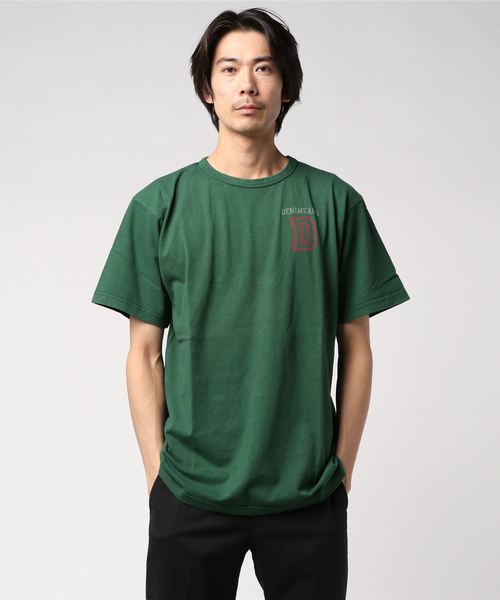 Denime（ドゥニーム）の「DENIME TEE DENIMEANS D プリントT（Tシャツ/カットソー・メンズ・ホワイト/ネイビー/グリーン・MEDIUM/LARGE/SMALL/X-LARGE）」の10枚目の写真