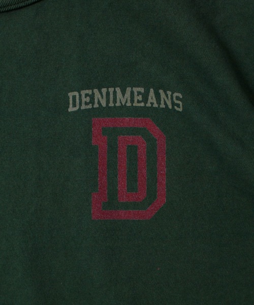 Denime（ドゥニーム）の「DENIME TEE DENIMEANS D プリントT（Tシャツ/カットソー・メンズ・ホワイト/ネイビー/グリーン・MEDIUM/LARGE/SMALL/X-LARGE）」の7枚目の写真