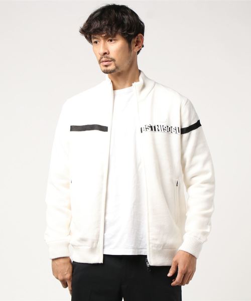 ニューバランスゴルフ 防風ニットジャケット　ホワイト系 ニューバランスゴルフ 防風ニットジャケットホワイト系