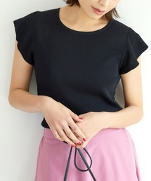 coca（coca） | ショルダーフリルノースリーブニットトップス(Tシャツ/カットソー)