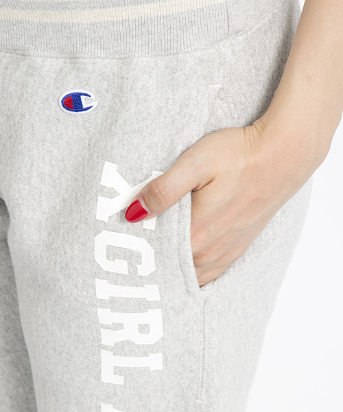 Champion（チャンピオン）の「X-girl x CHAMPION REVERSE WEAVE(R) PANTS（その他パンツ・レディース・アッシュ/グリーン/ネイビー・1/2）」の8枚目の写真