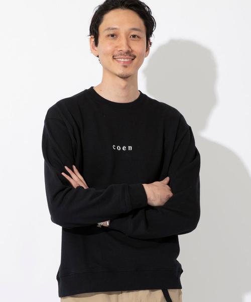 coen（コーエン）の「コーエンロゴ刺繍クルーネックスウェット（トレーナー）（スウェット・メンズ・ホワイト/ブラック・MEDIUM/LARGE/SMALL/X-LARGE）」の5枚目の写真