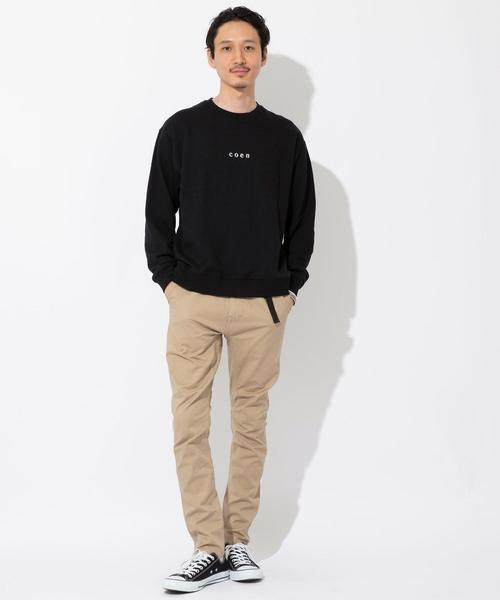 coen（コーエン）の「コーエンロゴ刺繍クルーネックスウェット（トレーナー）（スウェット・メンズ・ホワイト/ブラック・MEDIUM/LARGE/SMALL/X-LARGE）」の4枚目の写真