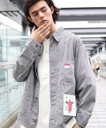 CAL O LINE | CAL O LINE/キャルオーライン HICKORY COVERALL ストライプカバーオール(カバーオール)