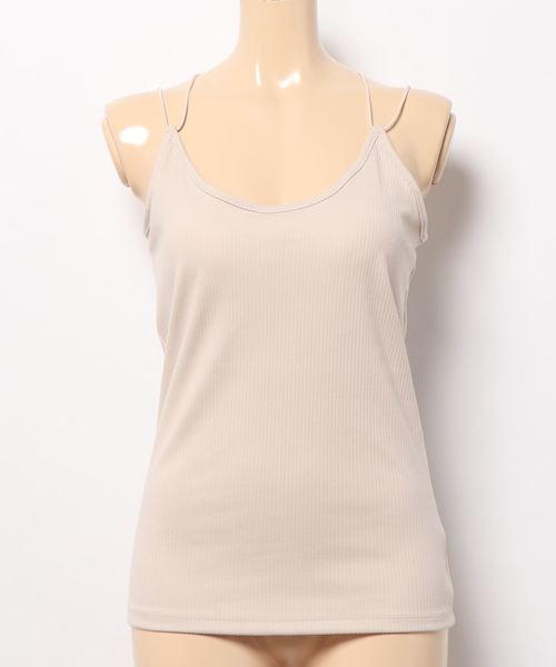 archives（アルシーヴ）の「コードストラップキャミソール（キャミソール・レディース・グリーン/ブラック/ブルー/オフホワイト/ベージュ/ブラウン・MEDIUM）」の5枚目の写真