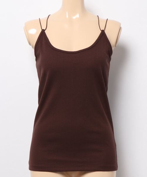 archives（アルシーヴ）の「コードストラップキャミソール（キャミソール・レディース・グリーン/ブラック/ブルー/オフホワイト/ベージュ/ブラウン・MEDIUM）」の4枚目の写真