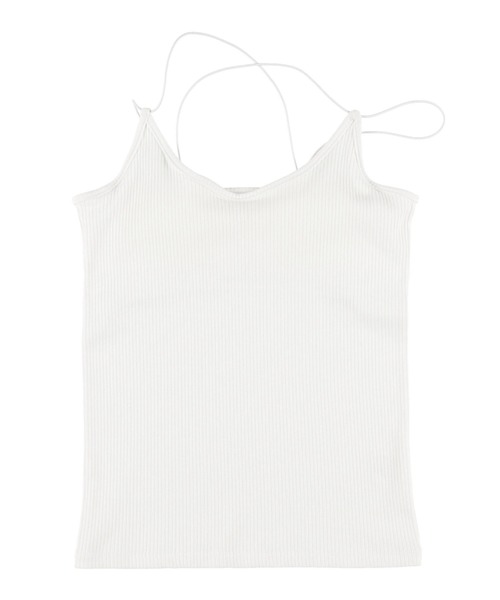 archives（アルシーヴ）の「コードストラップキャミソール（キャミソール・レディース・グリーン/ブラック/ブルー/オフホワイト/ベージュ/ブラウン・MEDIUM）」の2枚目の写真