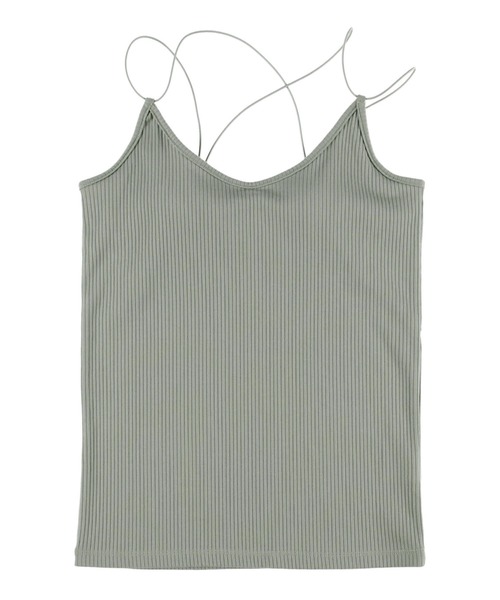 archives（アルシーヴ）の「コードストラップキャミソール（キャミソール・レディース・グリーン/ブラック/ブルー/オフホワイト/ベージュ/ブラウン・MEDIUM）」の6枚目の写真