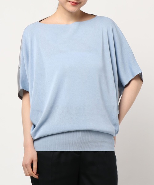 LOUNGEDRESS(ラウンジドレス)の「布帛コンビニット(ニット/セーター・レディース・サックスブルー/ライトグレー・FREE)」の6枚目の写真