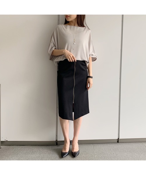 LOUNGEDRESS(ラウンジドレス)の「布帛コンビニット(ニット/セーター・レディース・サックスブルー/ライトグレー・FREE)」の9枚目の写真