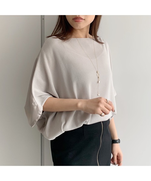 LOUNGEDRESS(ラウンジドレス)の「布帛コンビニット(ニット/セーター・レディース・サックスブルー/ライトグレー・FREE)」の12枚目の写真