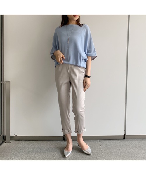 LOUNGEDRESS(ラウンジドレス)の「布帛コンビニット(ニット/セーター・レディース・サックスブルー/ライトグレー・FREE)」の15枚目の写真