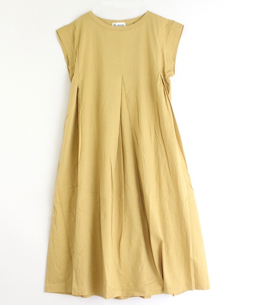 RNA-N（アールエヌエーエヌ）の「M1435 タックフレンチスリーブワンピース（ワンピース・レディース・オフホワイト/ダークグレー/マスタード・MEDIUM）」の4枚目の写真
