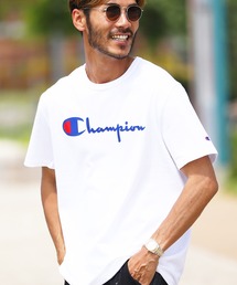 Champion チャンピオン スクリプト ロゴ オーバーサイズ 半袖 クルーネック Tシャツ
