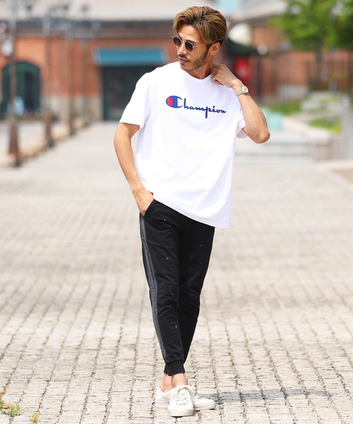 Champion(チャンピオン)の「Champion チャンピオン スクリプト ロゴ オーバーサイズ 半袖 クルーネック Tシャツ(Tシャツ/カットソー・メンズ・ブラック/グレー/ホワイト/レッド・SMALL/MEDIUM/LARGE/X-LARGE)」の11枚目の写真