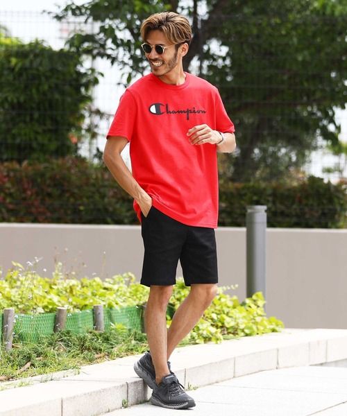 Champion(チャンピオン)の「Champion チャンピオン スクリプト ロゴ オーバーサイズ 半袖 クルーネック Tシャツ(Tシャツ/カットソー・メンズ・ブラック/グレー/ホワイト/レッド・SMALL/MEDIUM/LARGE/X-LARGE)」の21枚目の写真