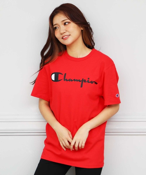 Champion(チャンピオン)の「Champion チャンピオン スクリプト ロゴ オーバーサイズ 半袖 クルーネック Tシャツ(Tシャツ/カットソー・メンズ・ブラック/グレー/ホワイト/レッド・SMALL/MEDIUM/LARGE/X-LARGE)」の22枚目の写真