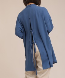 ap retro | バンドカラーロングシャツ/バックスリットロングシャツ(シャツ/ブラウス)