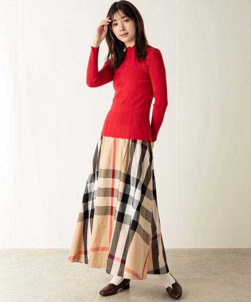 MILLION CARATS（ミリオンカラッツ）の「【Re Basic】リブハイネックニット（ニット/セーター・レディース・オフホワイト/ブラック/ピンク/ベージュ/ブラウン/イエロー/レッド/グレー・FREE）」の17枚目の写真