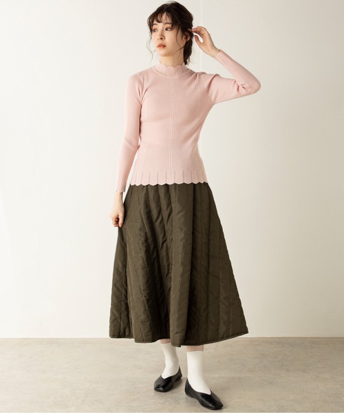 MILLION CARATS（ミリオンカラッツ）の「【Re Basic】リブハイネックニット（ニット/セーター・レディース・オフホワイト/ブラック/ピンク/ベージュ/ブラウン/イエロー/レッド/グレー・FREE）」の22枚目の写真