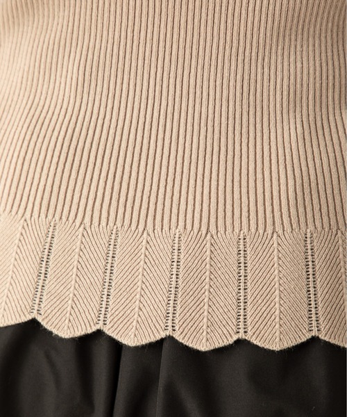 MILLION CARATS（ミリオンカラッツ）の「【Re Basic】リブハイネックニット（ニット/セーター・レディース・オフホワイト/ブラック/ピンク/ベージュ/ブラウン/イエロー/レッド/グレー・FREE）」の9枚目の写真