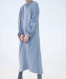 【chuclla】【2021/SS】Stripe gather one- piece dress chw1436