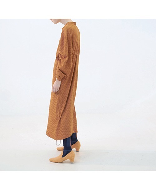 chuclla(チュクラ)の「【chuclla】【2021/SS】Stripe gather one- piece dress chw1436(ワンピース・レディース・ライトブルー/オレンジ・S/M)」の7枚目の写真