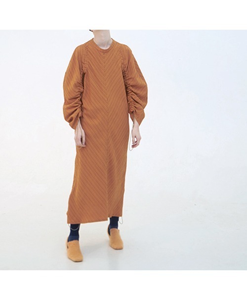chuclla(チュクラ)の「【chuclla】【2021/SS】Stripe gather one- piece dress chw1436(ワンピース・レディース・ライトブルー/オレンジ・S/M)」の8枚目の写真