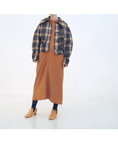 chuclla(チュクラ)の「【chuclla】【2021/SS】Stripe gather one- piece dress chw1436(ワンピース・レディース・ライトブルー/オレンジ・S/M)」の9枚目の写真